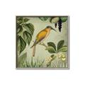 Picture of Yellow Nostalgic Tropical Birds _GroupedProduct_Square_Canvas_Framed_