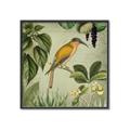Picture of Yellow Nostalgic Tropical Birds _GroupedProduct_Square_Canvas_Framed_