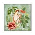 Picture of Tropical Paradise Cockatoos Bird _GroupedProduct_Square_Canvas_Framed_