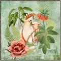 Picture of Tropical Paradise Cockatoos Bird _GroupedProduct_Square_Canvas_Framed_