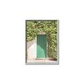 Picture of Green Door with Lush Leaves _GroupedProduct_Rectangle_Portrait_Photography _GroupedProduct_Rectangle_Portrait_Canvas_Framed_