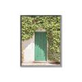 Picture of Green Door with Lush Leaves _GroupedProduct_Rectangle_Portrait_Photography _GroupedProduct_Rectangle_Portrait_Canvas_Framed_