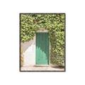 Picture of Green Door with Lush Leaves _GroupedProduct_Rectangle_Portrait_Photography _GroupedProduct_Rectangle_Portrait_Canvas_Framed_