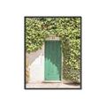 Picture of Green Door with Lush Leaves _GroupedProduct_Rectangle_Portrait_Photography _GroupedProduct_Rectangle_Portrait_Canvas_Framed_