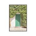 Picture of Green Door with Lush Leaves _GroupedProduct_Rectangle_Portrait_Photography _GroupedProduct_Rectangle_Portrait_Canvas_Framed_