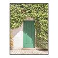 Picture of Green Door with Lush Leaves _GroupedProduct_Rectangle_Portrait_Photography _GroupedProduct_Rectangle_Portrait_Canvas_Framed_