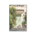 Picture of Pastel Green Door in Spring _GroupedProduct_Rectangle_Portrait_Photography _GroupedProduct_Rectangle_Portrait_Canvas_Framed_