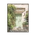 Picture of Pastel Green Door in Spring _GroupedProduct_Rectangle_Portrait_Photography _GroupedProduct_Rectangle_Portrait_Canvas_Framed_