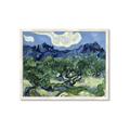 Picture of Vincent Van Gogh's Olive Trees With the Alpilles (1889) _GroupedProduct_Rectangle_Landscape_Framed_Matted_