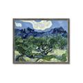 Picture of Vincent Van Gogh's Olive Trees With the Alpilles (1889) _GroupedProduct_Rectangle_Landscape_Framed_Matted_