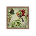 Picture of Tangerine Vintage Bird _GroupedProduct_Square_Framed_Matted_