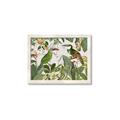 Picture of Green Nostalgic Tropical Birds _GroupedProduct_Rectangle_Landscape_Framed_Matted_
