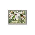 Picture of Green Nostalgic Tropical Birds _GroupedProduct_Rectangle_Landscape_Framed_Matted_
