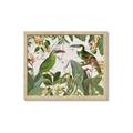 Picture of Green Nostalgic Tropical Birds _GroupedProduct_Rectangle_Landscape_Framed_Matted_
