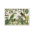 Picture of Green Nostalgic Tropical Birds _GroupedProduct_Rectangle_Landscape_Framed_Matted_