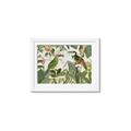 Picture of Green Nostalgic Tropical Birds _GroupedProduct_Rectangle_Landscape_Framed_Matted_