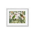 Picture of Green Nostalgic Tropical Birds _GroupedProduct_Rectangle_Landscape_Framed_Matted_