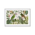 Picture of Green Nostalgic Tropical Birds _GroupedProduct_Rectangle_Landscape_Framed_Matted_