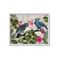 Picture of Blue Nostalgic Tropical Parrot Birds _GroupedProduct_Rectangle_Landscape_Framed_Matted_