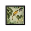 Picture of Yellow Nostalgic Tropical Birds _GroupedProduct_Square_Framed_Matted_
