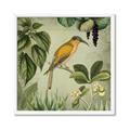 Picture of Yellow Nostalgic Tropical Birds _GroupedProduct_Square_Framed_Matted_