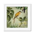 Picture of Yellow Nostalgic Tropical Birds _GroupedProduct_Square_Framed_Matted_