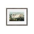 Picture of Vintage Floating White Swan _GroupedProduct_Rectangle_Landscape_Framed_Matted_