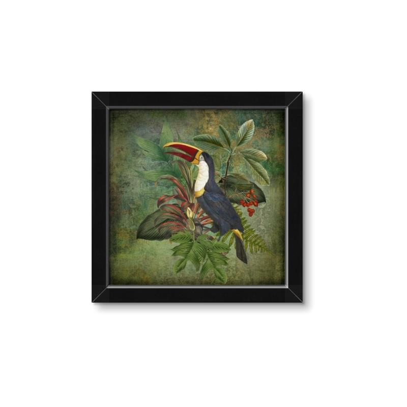 Picture of Tropical Paradise Toucan Bird _GroupedProduct_Square_Framed_Matted_
