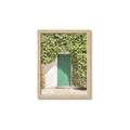 Picture of Green Door with Lush Leaves _GroupedProduct_Rectangle_Portrait_Photography _GroupedProduct_Rectangle_Portrait_Framed_Matted_