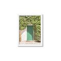 Picture of Green Door with Lush Leaves _GroupedProduct_Rectangle_Portrait_Photography _GroupedProduct_Rectangle_Portrait_Framed_Matted_