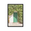 Picture of Green Door with Lush Leaves _GroupedProduct_Rectangle_Portrait_Photography _GroupedProduct_Rectangle_Portrait_Framed_Matted_