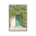 Picture of Green Door with Lush Leaves _GroupedProduct_Rectangle_Portrait_Photography _GroupedProduct_Rectangle_Portrait_Framed_Matted_