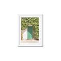 Picture of Green Door with Lush Leaves _GroupedProduct_Rectangle_Portrait_Photography _GroupedProduct_Rectangle_Portrait_Framed_Matted_
