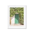 Picture of Green Door with Lush Leaves _GroupedProduct_Rectangle_Portrait_Photography _GroupedProduct_Rectangle_Portrait_Framed_Matted_