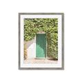 Picture of Green Door with Lush Leaves _GroupedProduct_Rectangle_Portrait_Photography _GroupedProduct_Rectangle_Portrait_Framed_Matted_