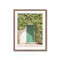Picture of Green Door with Lush Leaves _GroupedProduct_Rectangle_Portrait_Photography _GroupedProduct_Rectangle_Portrait_Framed_Matted_