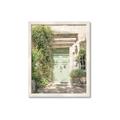 Picture of Pastel Green Door in Spring _GroupedProduct_Rectangle_Portrait_Photography _GroupedProduct_Rectangle_Portrait_Framed_Matted_