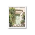 Picture of Pastel Green Door in Spring _GroupedProduct_Rectangle_Portrait_Photography _GroupedProduct_Rectangle_Portrait_Framed_Matted_