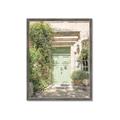 Picture of Pastel Green Door in Spring _GroupedProduct_Rectangle_Portrait_Photography _GroupedProduct_Rectangle_Portrait_Framed_Matted_
