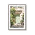 Picture of Pastel Green Door in Spring _GroupedProduct_Rectangle_Portrait_Photography _GroupedProduct_Rectangle_Portrait_Framed_Matted_