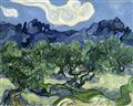 Picture of Vincent Van Gogh's Olive Trees With the Alpilles (1889) _GroupedProduct_Rectangle_Landscape_Unframed_Print_Only_