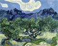 Picture of Vincent Van Gogh's Olive Trees With the Alpilles (1889) _GroupedProduct_Rectangle_Landscape_Unframed_Print_Only_