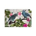 Picture of Blue Nostalgic Tropical Parrot Birds _GroupedProduct_Rectangle_Landscape_Unframed_Print_Only_