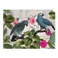 Picture of Blue Nostalgic Tropical Parrot Birds _GroupedProduct_Rectangle_Landscape_Unframed_Print_Only_