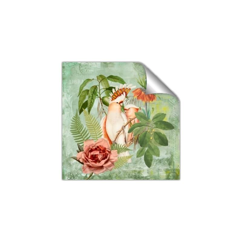 Picture of Tropical Paradise Cockatoos Bird _GroupedProduct_Square_Unframed_Print_Only_