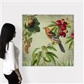 Picture of Tangerine Vintage Bird _GroupedProduct_Square_Canvas_