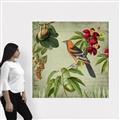 Picture of Tangerine Vintage Bird _GroupedProduct_Square_Canvas_