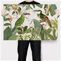 Picture of Green Nostalgic Tropical Birds _GroupedProduct_Rectangle_Landscape_Canvas_