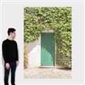 Picture of Green Door with Lush Leaves _GroupedProduct_Rectangle_Portrait_Photography _GroupedProduct_Rectangle_Portrait_Canvas_