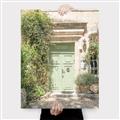 Picture of Pastel Green Door in Spring _GroupedProduct_Rectangle_Portrait_Photography _GroupedProduct_Rectangle_Portrait_Canvas_